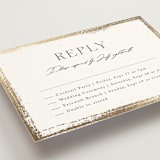 "Brushed Edge" - Foil-Pressed Multi-Event RSVP Cards in Silk by Kelly Schmidt - Detail