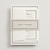 "Polished" - Foil-Pressed Multi-Event RSVP Cards in Cotton by Jennifer Postorino - Assembled with Belly Band