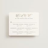 "Traditionalist" - Foil-Pressed Multi-Event RSVP Cards in Snow by Sarah Brown - Front