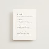 "Understated Elegance" - Foil-Pressed Multi-Event RSVP Cards in Cotton by Stacey Meacham - Front