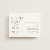 "Postcard" - Foil-Pressed Multi-Event RSVP Cards in Snow by Kaydi Bishop - Front