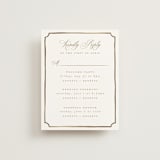 "Monogram in Leaves" - Foil-Pressed Multi-Event RSVP Cards in Pearl by Leah Bisch - Front