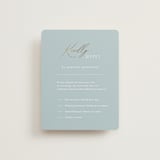 "Delicacy" - Foil-Pressed Multi-Event RSVP Cards in Dusty Blue by Angela Thompson - Front