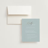 "Delicacy" - Foil-Pressed Multi-Event RSVP Cards in Dusty Blue by Angela Thompson - RSVP with Envelope