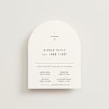 "Minimal Monogram" - Foil-Pressed Multi-Event RSVP Cards in Granite by Jackie Mangiolino - Front