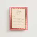 "Mandapam" - Foil-Pressed Multi-Event RSVP Cards in Carnation by Creo Study - Front