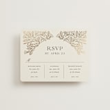 "Baroque" - Foil-Pressed Multi-Event RSVP Cards in Cream by Jen Owens - Front