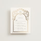 "Mirror" - Foil-Pressed Multi-Event RSVP Cards in Onyx by Ana de Sousa - Front