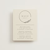 "Branched" - Foil-Pressed Multi-Event RSVP Cards in Almond by Brianne Larsen - Front