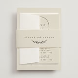 "Branched" - Foil-Pressed Multi-Event RSVP Cards in Almond by Brianne Larsen - Assembled with Belly Band