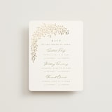 "Villa" - Foil-Pressed Multi-Event RSVP Cards in Leaf by Kristie Kern - Front
