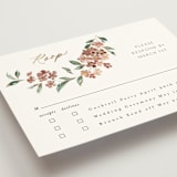 "Sweeping Vine" - Foil-Pressed Multi-Event RSVP Cards in Dusty Rose by Itsy Belle Studio - Detail