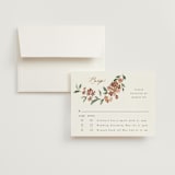 "Sweeping Vine" - Foil-Pressed Multi-Event RSVP Cards in Dusty Rose by Itsy Belle Studio - RSVP with Envelope