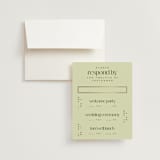 "News!" - Foil-Pressed Multi-Event RSVP Cards in Kiwi by Claudia Orengo - RSVP with Envelope
