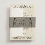 "Santa Catalina" - Foil-Pressed Multi-Event RSVP Cards in Ink Wash by Ani Somi - Assembled with Belly Band