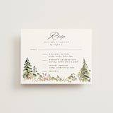 "Great Outdoors" - Foil-Pressed Multi-Event RSVP Cards in Forest by Petra Kern - Front