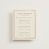 "Hansen" - Foil-Pressed Multi-Event RSVP Cards in Almond by Stephanie Hawkes - Front