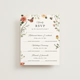 "Fleur" - Foil-Pressed Multi-Event RSVP Cards in Verona Sunset by Sarah Knight - Front