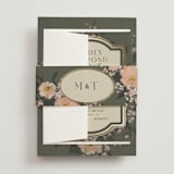 "Madison" - Foil-Pressed Multi-Event RSVP Cards in Thyme by Itsy Belle Studio - Assembled with Belly Band