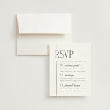 "Linear" - Foil-Pressed Multi-Event RSVP Cards in Silk by Laura Hankins - RSVP with Envelope