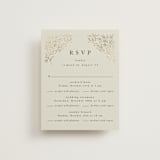 "Foil Botanical Frame" - Foil-Pressed Multi-Event RSVP Cards in Taupe by Hannah Williams - Front