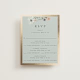 "Blue Garden" - Foil-Pressed Multi-Event RSVP Cards in Mist by Hannah Williams - Front