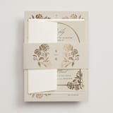 "Shimmering Hydrangeas" - Foil-Pressed Multi-Event RSVP Cards in Tea Time by Susan Zinader - Assembled with Belly Band