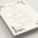 "Blooming Vine" - Foil-Pressed Multi-Event RSVP Cards in Blush by Susan Moyal - Detail