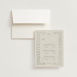 "Floral Romance" - Foil-Pressed Multi-Event RSVP Cards in Something Blue by Gwen Bedat - RSVP with Envelope