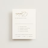 "Left Align" - Foil-Pressed Multi-Event RSVP Cards in Silk by Kelly Schmidt - Front
