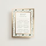 "Vintage Palms" - Foil-Pressed Multi-Event RSVP Cards in Sand by Maria Alou - Front