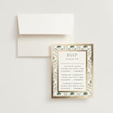 "Vintage Palms" - Foil-Pressed Multi-Event RSVP Cards in Sand by Maria Alou - RSVP with Envelope