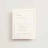 "Golden Ampersand" - Foil-Pressed Multi-Event RSVP Cards in Silk by Kelly Schmidt - Front