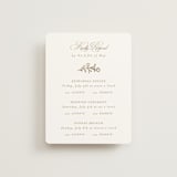 "Gold Crest" - Foil-Pressed Multi-Event RSVP Cards in Ivory by Mansi Verma - Front