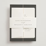 "Formal lines" - Foil-Pressed Multi-Event RSVP Cards in Iron by Erica Krystek - Assembled with Belly Band