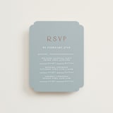 "Gilded Edge" - Foil-Pressed Multi-Event RSVP Cards in Provincial by Angela Thompson - Front