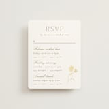 "The Romantic" - Foil-Pressed Multi-Event RSVP Cards in Buttercream by Kristie Kern - Front