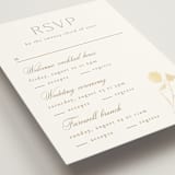"The Romantic" - Foil-Pressed Multi-Event RSVP Cards in Buttercream by Kristie Kern - Detail