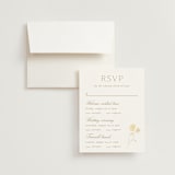 "The Romantic" - Foil-Pressed Multi-Event RSVP Cards in Buttercream by Kristie Kern - RSVP with Envelope