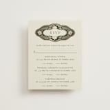 "Frame" - Foil-Pressed Multi-Event RSVP Cards in Emerald by Jen Owens - Front