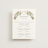 "Tropica" - Foil-Pressed Multi-Event RSVP Cards in Papaya by Susan Moyal - Front