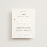"Petite Sprig" - Foil-Pressed Multi-Event RSVP Cards in Black Dahlia by Olivia Raufman - Front