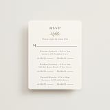 "Petite Sprig" - Foil-Pressed Multi-Event RSVP Cards in Black Dahlia by Olivia Raufman - Front