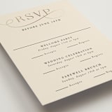"Black Tie Affair" - Foil-Pressed Multi-Event RSVP Cards in Onyx by Hooray Creative - Detail