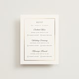 "Opulence" - Foil-Pressed Multi-Event RSVP Cards in Pearl by Stacey Meacham - Front