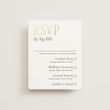 "Magazine" - Foil-Pressed Multi-Event RSVP Cards in Lace by Kaydi Bishop - Front