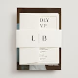 "Loren" - Foil-Pressed Multi-Event RSVP Cards in Cotton by Christie Garcia - Assembled with Belly Band