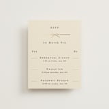 "Bow Tie" - Foil-Pressed Multi-Event RSVP Cards in Ivory by Baumbirdy - Front