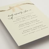 "All Tied Up" - Foil-Pressed Multi-Event RSVP Cards in Champagne by Chris Griffith - Detail