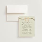 "All Tied Up" - Foil-Pressed Multi-Event RSVP Cards in Champagne by Chris Griffith - RSVP with Envelope